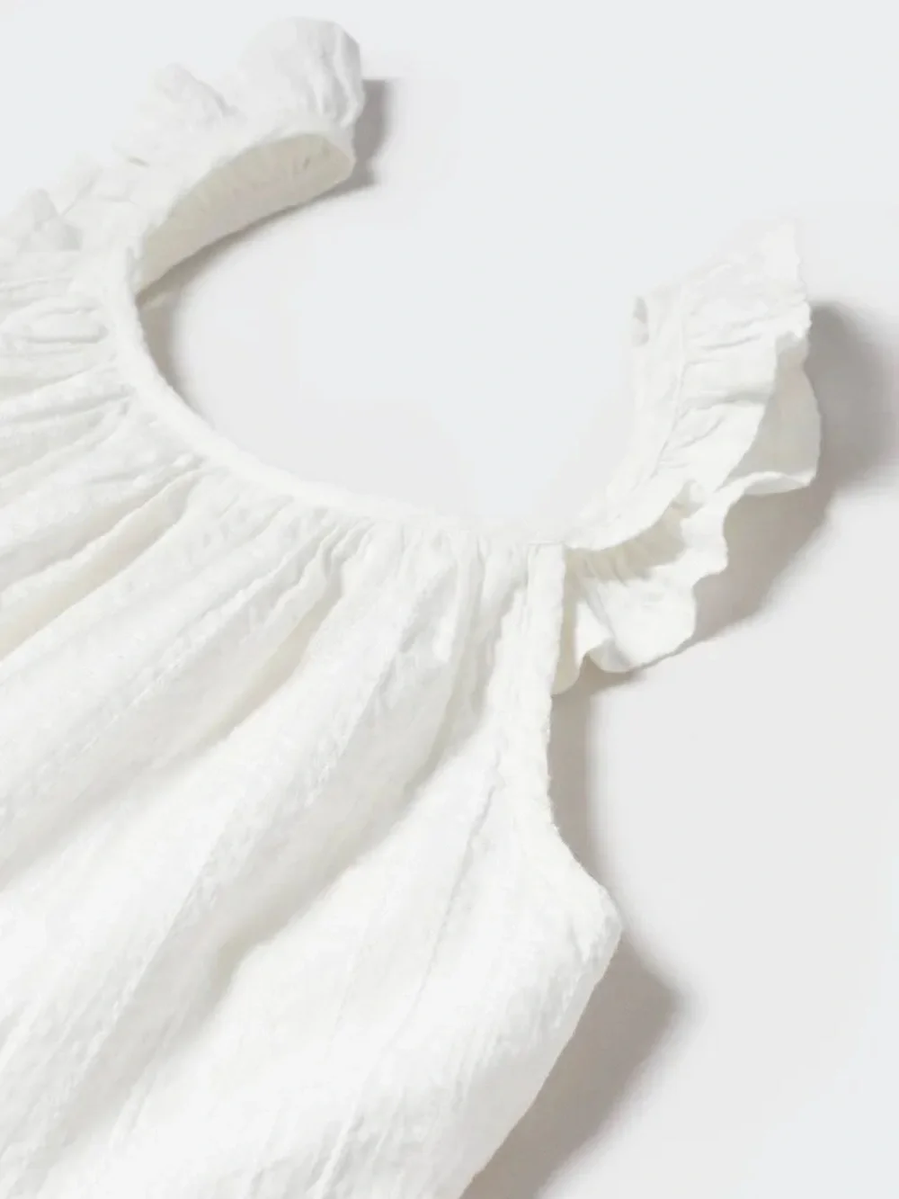 MNG ~ Mango Kids Flutter Detail Sleeve Pure Cotton A-Line Dress / Size 10 / NEW